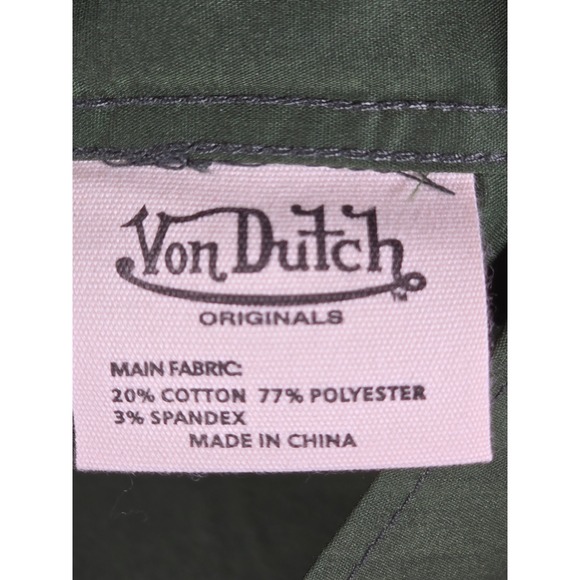 NWT Von Dutch Men's Forest Green Button Up Shirt The Originator California Sz M - Picture 9 of 10